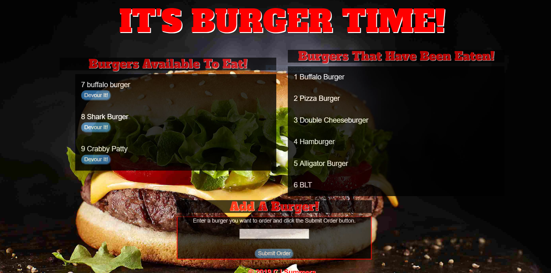 It's Burger Time