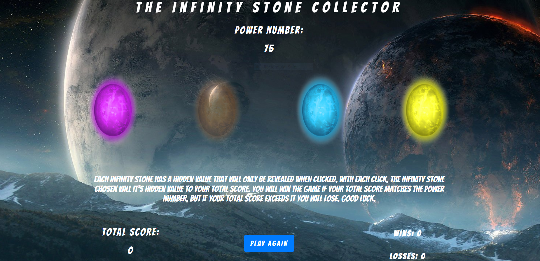 infinity Stone Collector